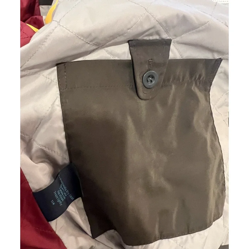 Faconnable Men's M Brown Microfiber Bomber Jacket w/ Colorful Quilted Lining NWT